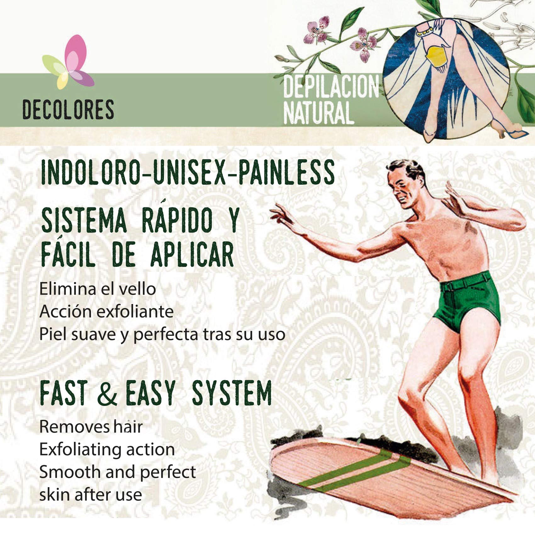Guante Depilatorio Corporal y Facial - 10 Láminas Corporales + 7 Faciales - Vegano - Azul
