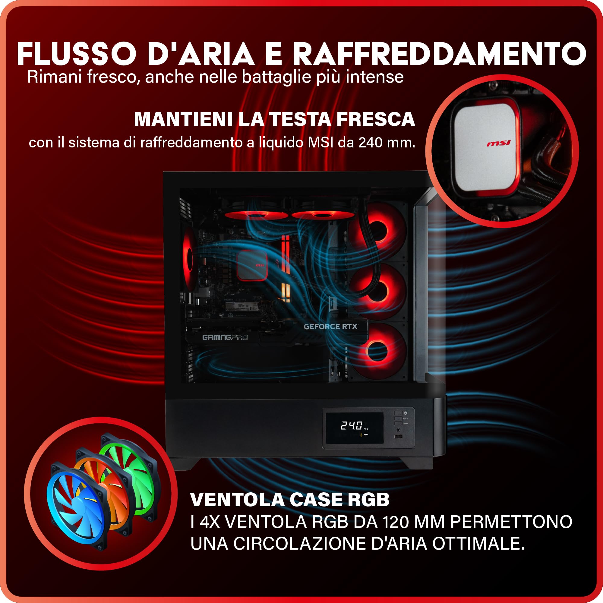 Greed® MKM - PC gaming – AMD Ryzen 5 7500F + Nvidia Geforce RTX 5070Ti 16GB – Desktop/Computer de fisso 4K & ray tracing - 5,0 GHz - 32GB DDR5 RAM - 1TB SSD + Wi-Fi & Windows 11 Pro