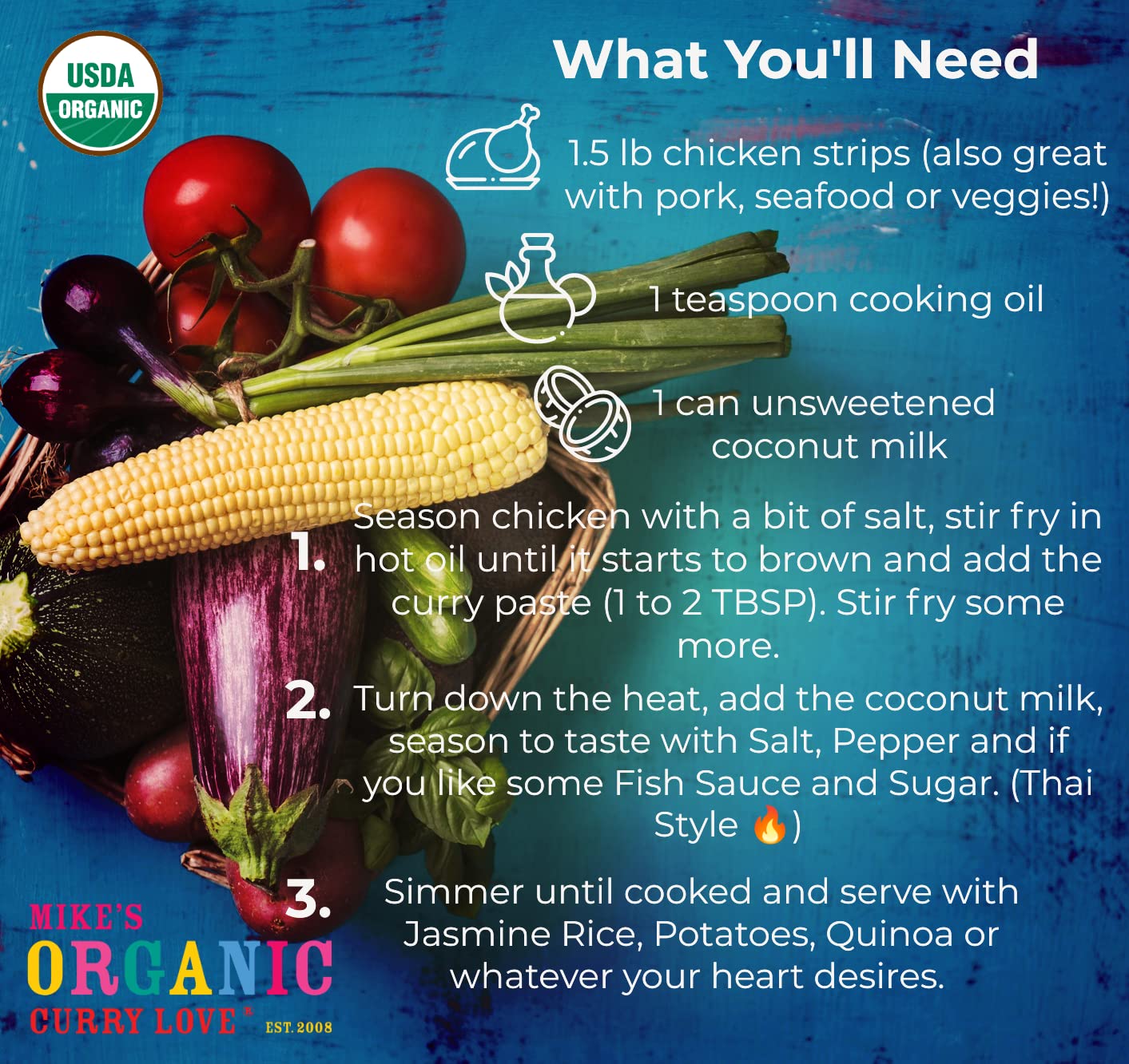 Red Thai Curry Paste ORGANIC. VEGAN. DAIRY FREE. SUGAR FREE. KETO FRIENDLY. MADE IN THAILAND. Case of 6 x 4.23 oz Glass Jars