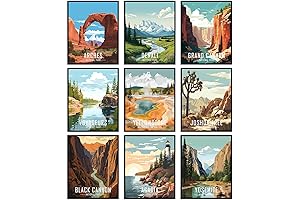Retro National Park Posters: Experience the Great Outdoors in Vintage Style
