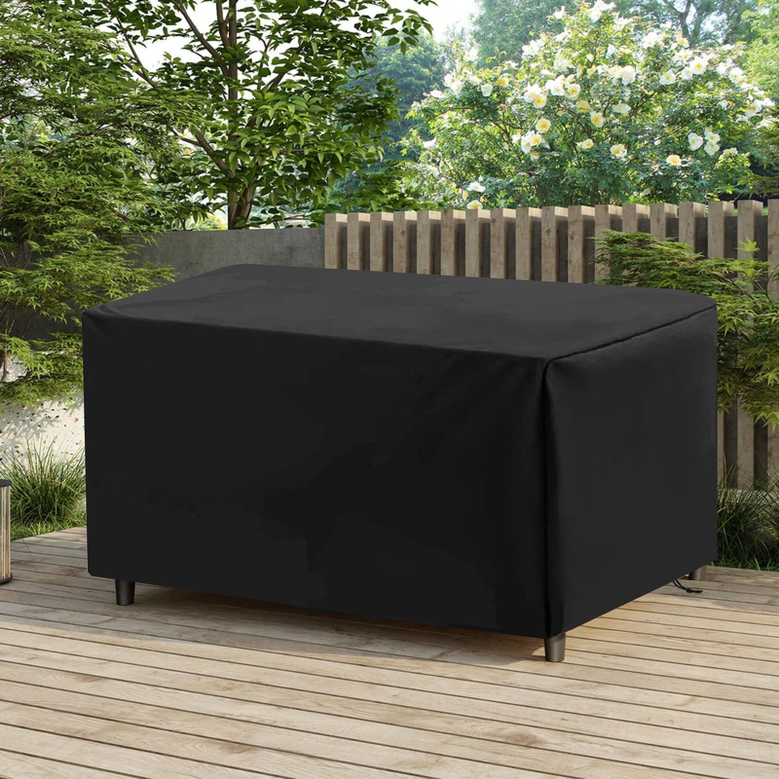 Housse table de jardin 420D Oxford imperméable anti-UV et vent