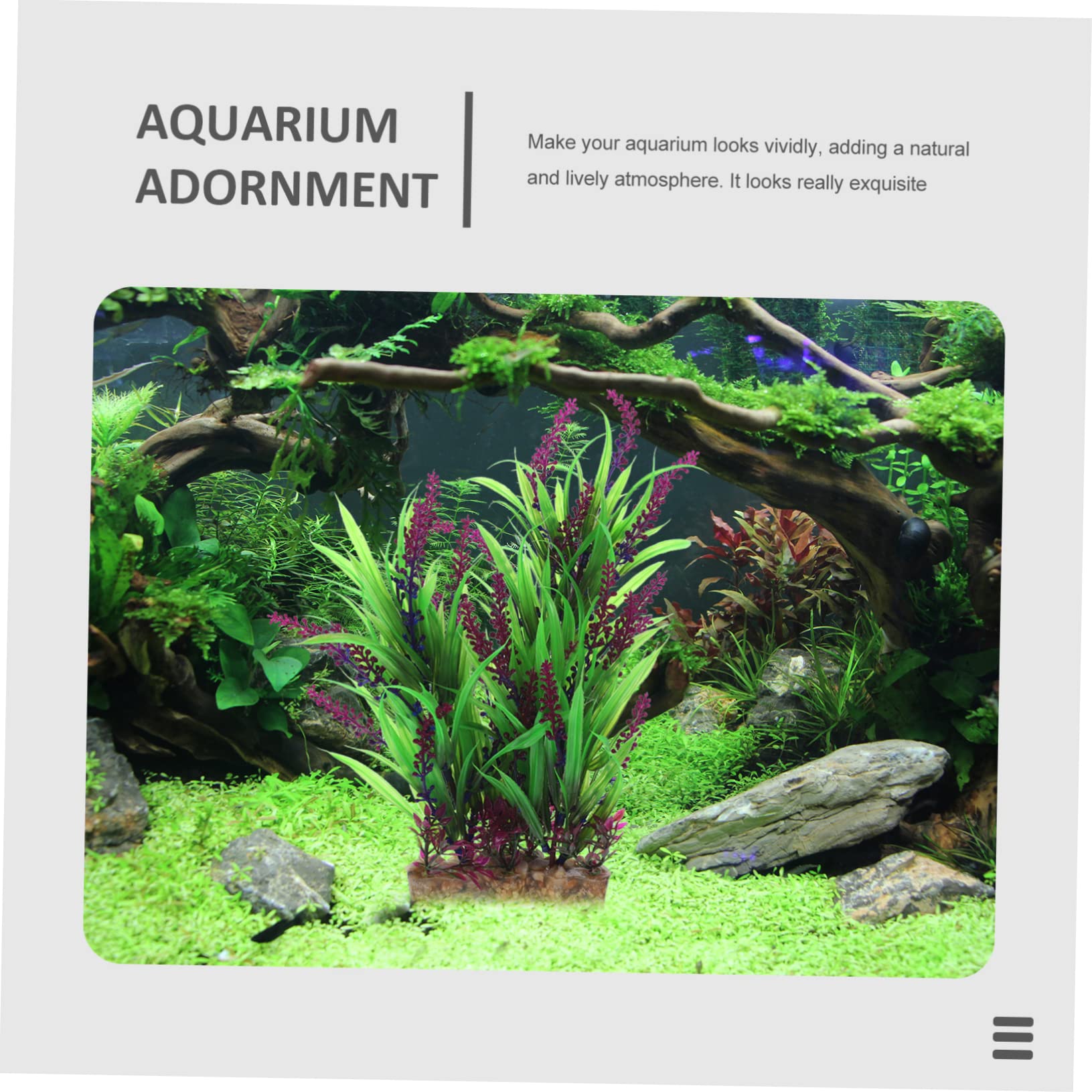 Sosoport 3St künstliche Wasserpflanzen aquariumpflanzen Set Aquarium Zubehör Aquarium Dekoration Schläuche Kunstpflanze Blase Globen Künstliche Aquarienpflanze Wassergras für Aquarien Harz