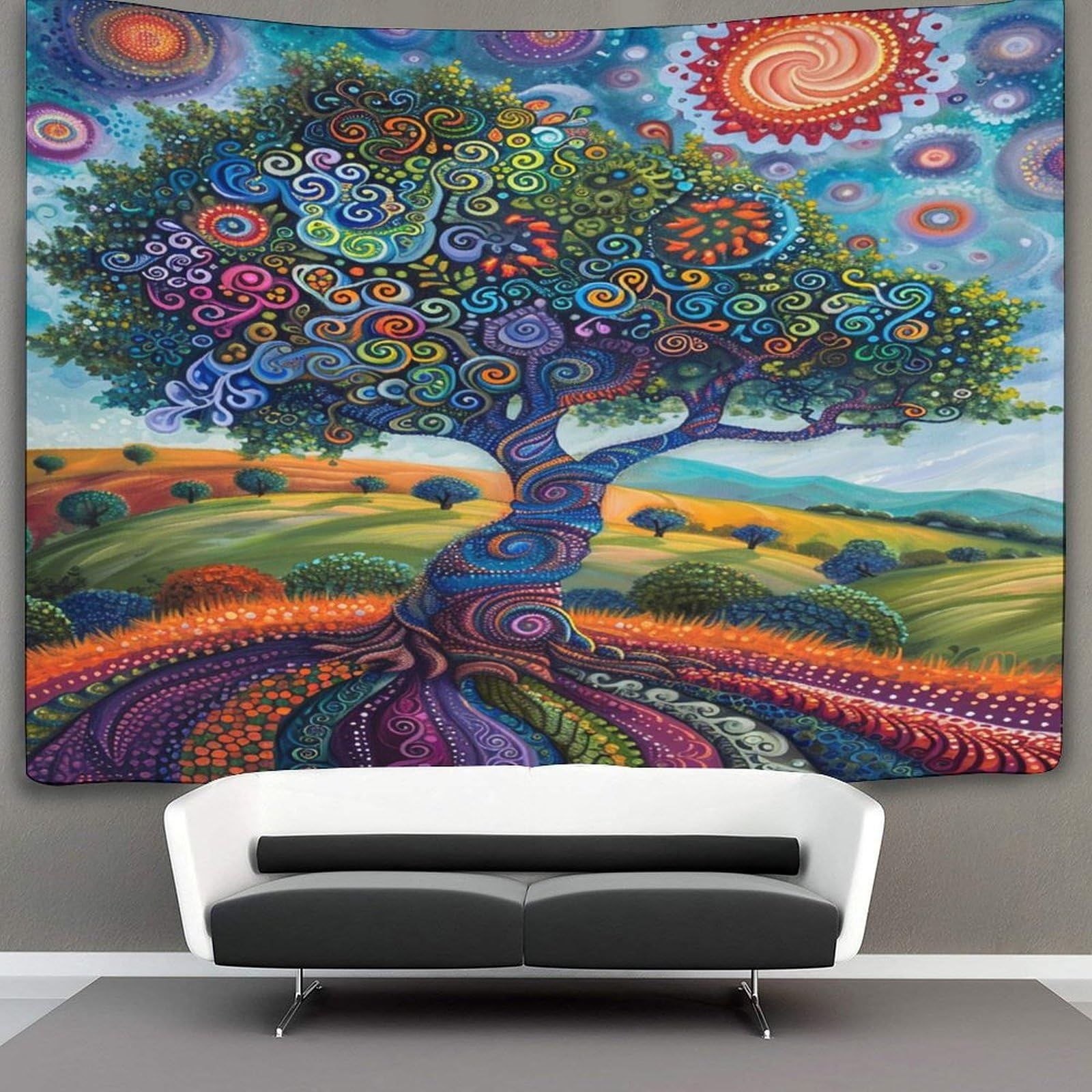 kaiyun Life Tree Tapestry Plant Tapestries 3D Wall Hanging Home Decorations for Room 100cmx150cm