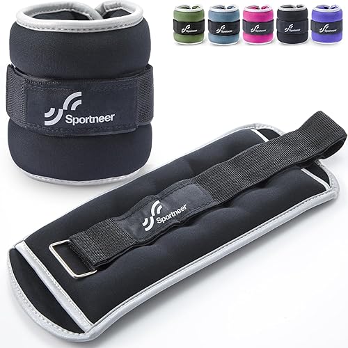 Sportneer Ankle Weights Wrist Weights Pair of 124610 LBS for Men Women Kids Strength Training Wrist and Ankle Weights Set with Reflective Strips for