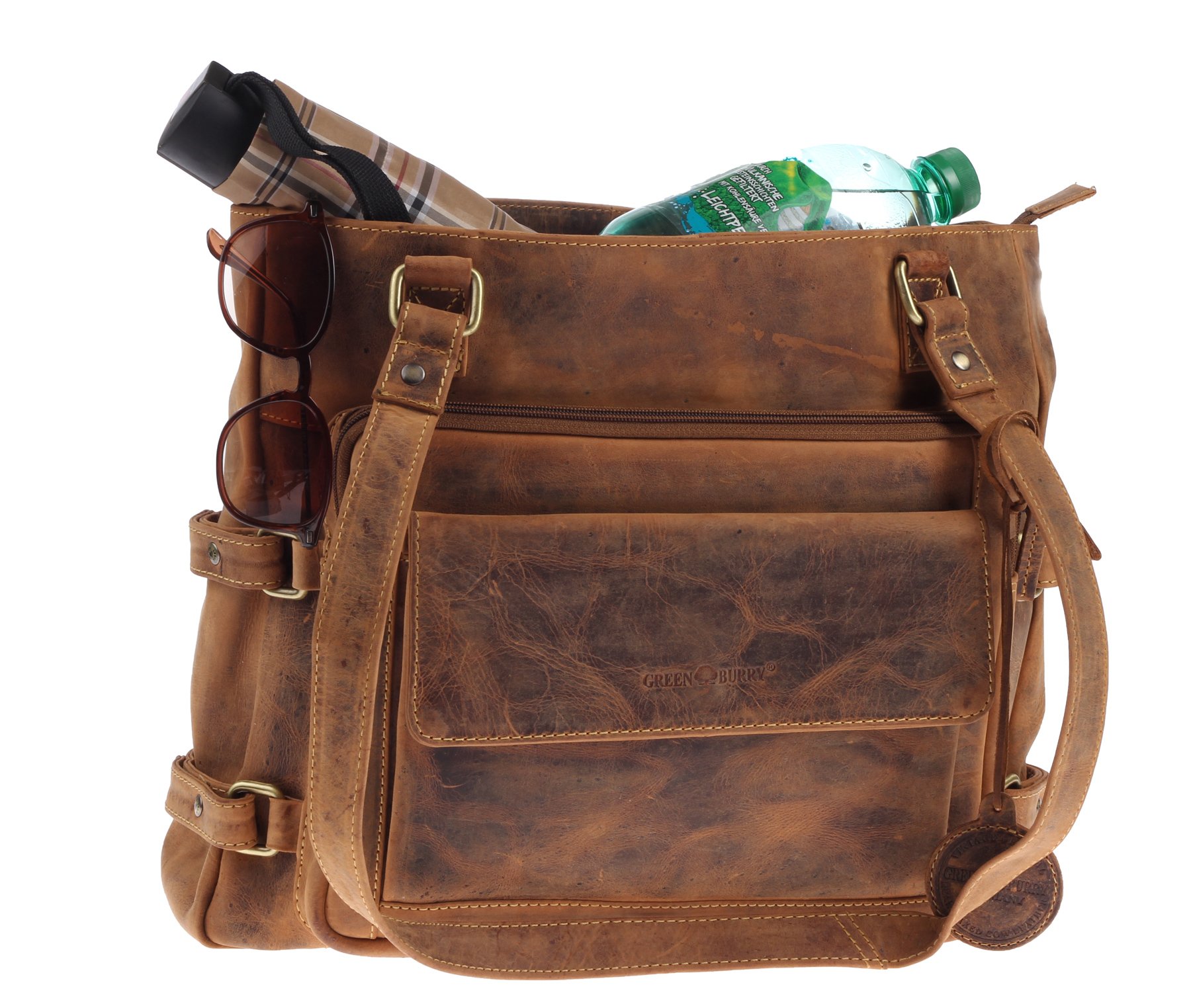 Greenburry Vintage Shopper Braun große Henkeltasche 38x8x32cm