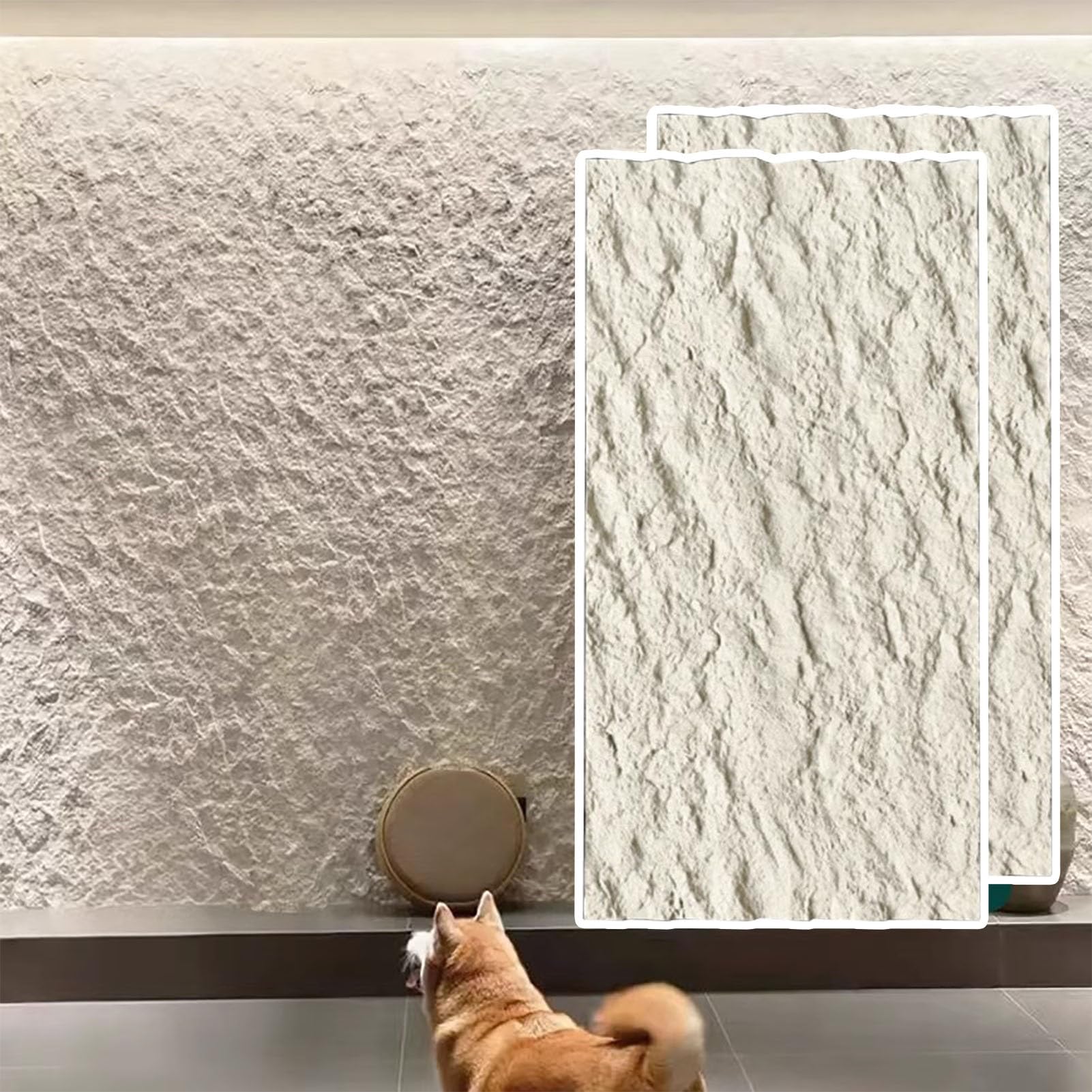 Panele ścienne 3D dekoracyjne panele ścienne panele ścienne 6/4/2 szt. suchych paneli okładzin ściennych, wodoodporne, panele ścienne do wnętrz i na zewnątrz, teksturowane arkusze