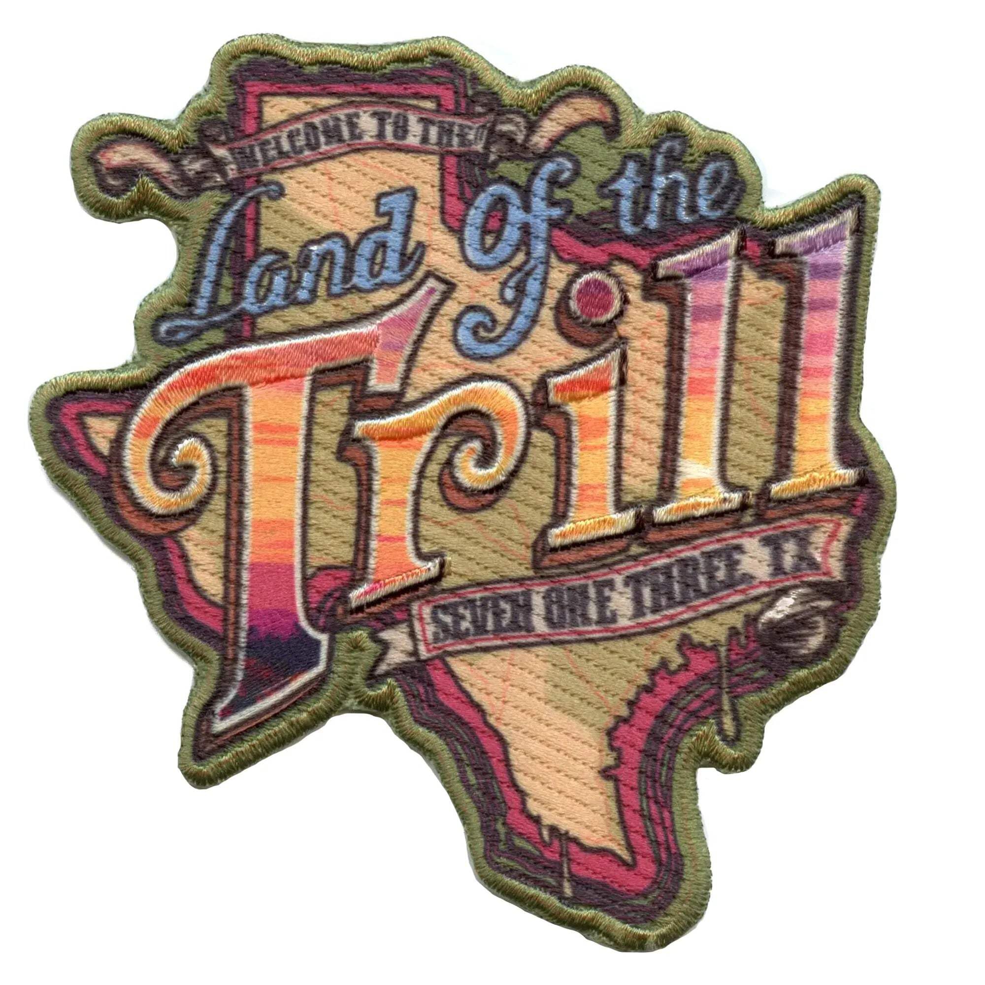 Land of The Trills Patch Houston Seven One Three Sublimated Embroidered Iron On