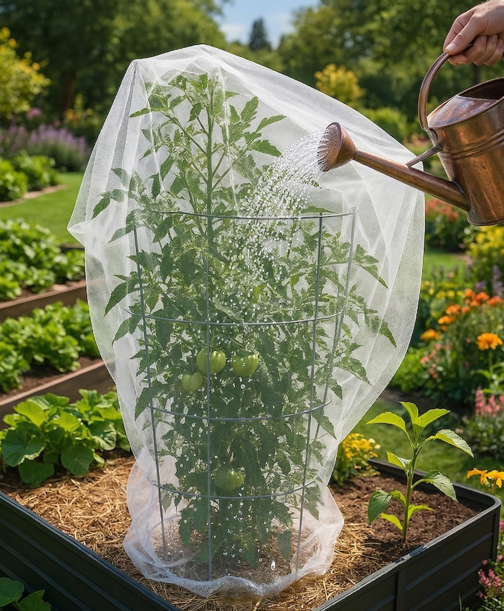 Rete Barriera per Insetti e Uccelli Con Coulisse 140x180CM in 4 Pezzi | Rete per Piante da Giardino di Diverse Dimensioni per la Protezione di Frutta, Mirtilli, Pomodori e Verdura