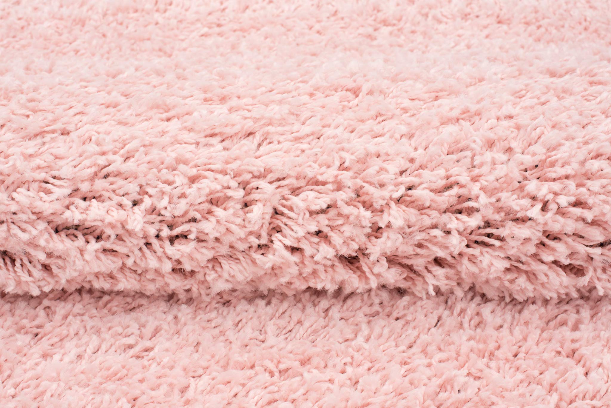 TAPISO Essence Carré Tapis Shaggy Poils Longs Moderne Rose Uni Tapis Salon Chambre Adulte Enfant Descente de Lit Moelleux Super Soft Epais Oeko-TEX 200 x 200 cm