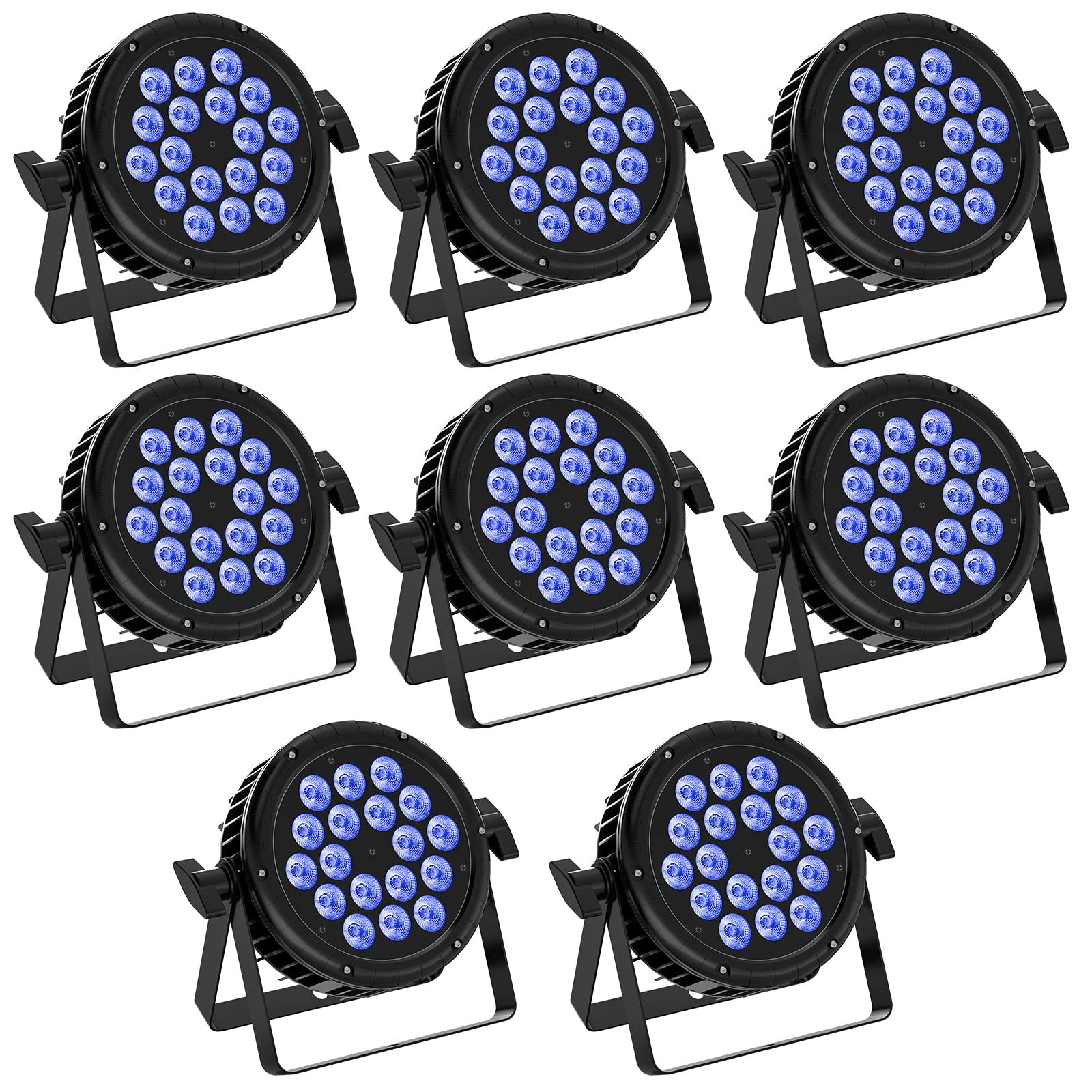 Amazon.com: 8 Pack Waterproof Stage Lights, 18X18W RGBW LED Par