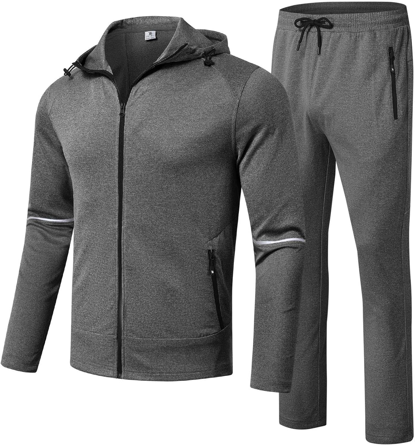 Rdruko Men's Track Sweat Suits 2 Piece Set Sweatsuits Tracksuits Jogging Workout Gym Athletic Suits with Hood