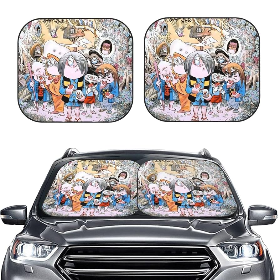 Amazon | ゲゲゲの鬼太郎 (2) 車用サンシェード サンバイザー 日