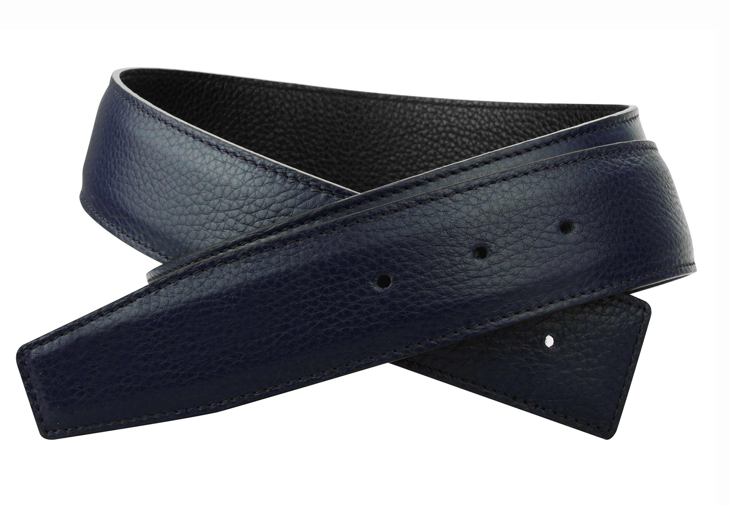 Blauer Wendegürtel in echt Leder für Herren & Damen 31mm Breiter Gürtel in Blau