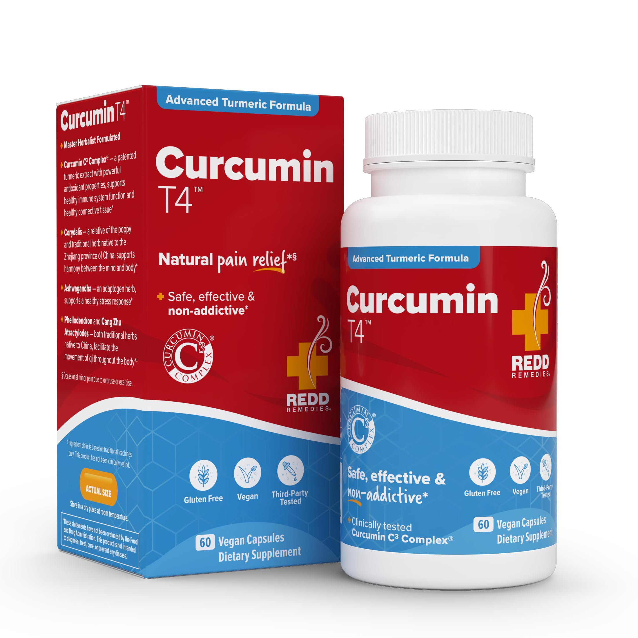 Redd Remedies, Curcumin T4, Advanced Turmeric Formula, 60 Vegan Capsules