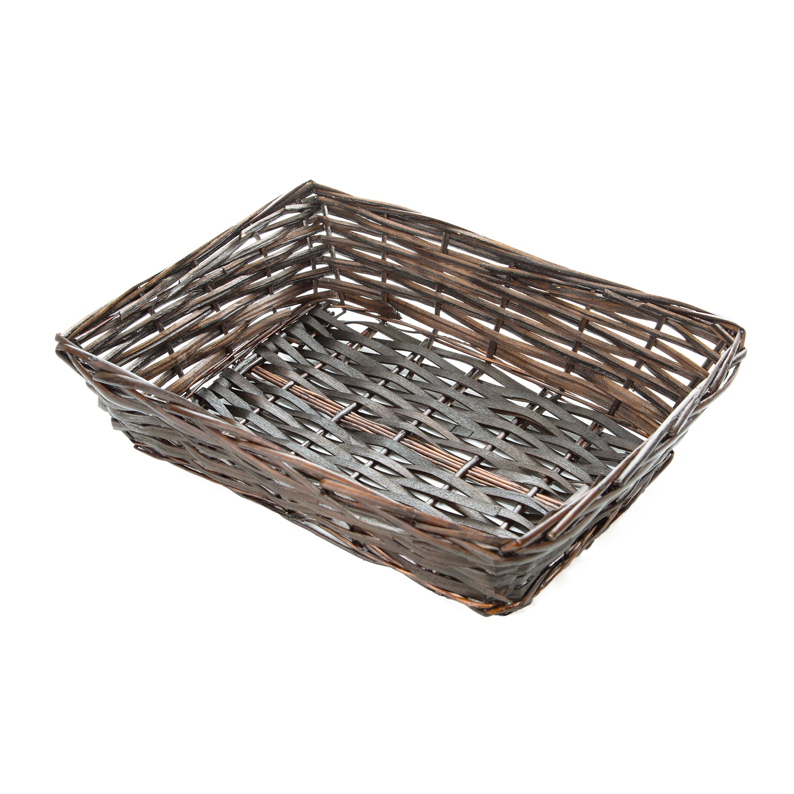 Wickerfield Brown Wicker Gift Hamper Basket Kit With Red Shredded Paper