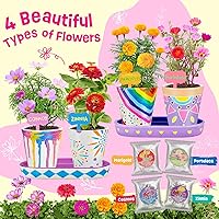 Vista 2 de Juego de 4 piezas de pintura y plantas para jardinería, regalos para niñas de 8 a 12 años, artes y manualidades para niños de 8 a 12 años, juego