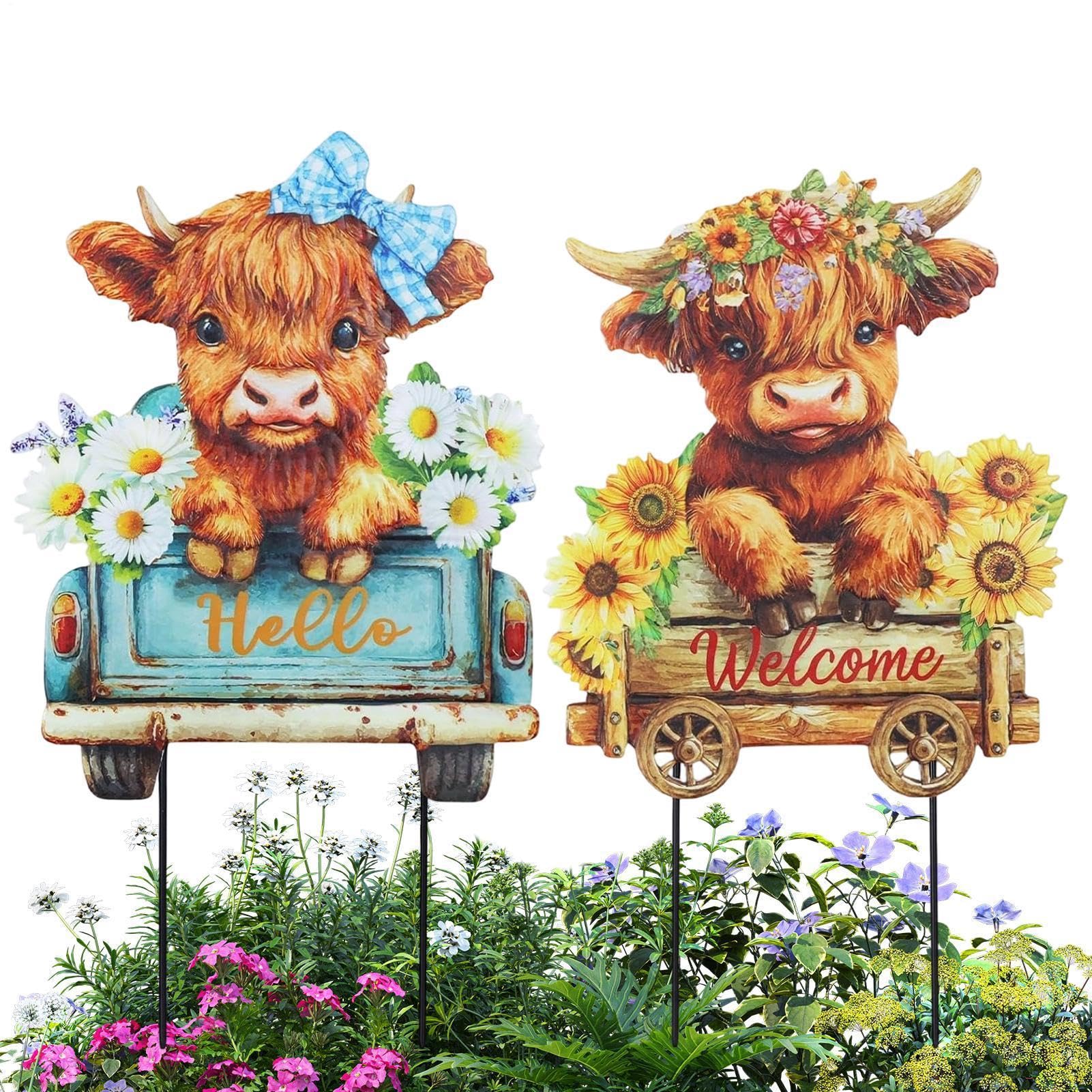 Dekoracyjna na Ganek 2 Sztuki Zabawna Rustykalna Ozdoba Ogrodowa