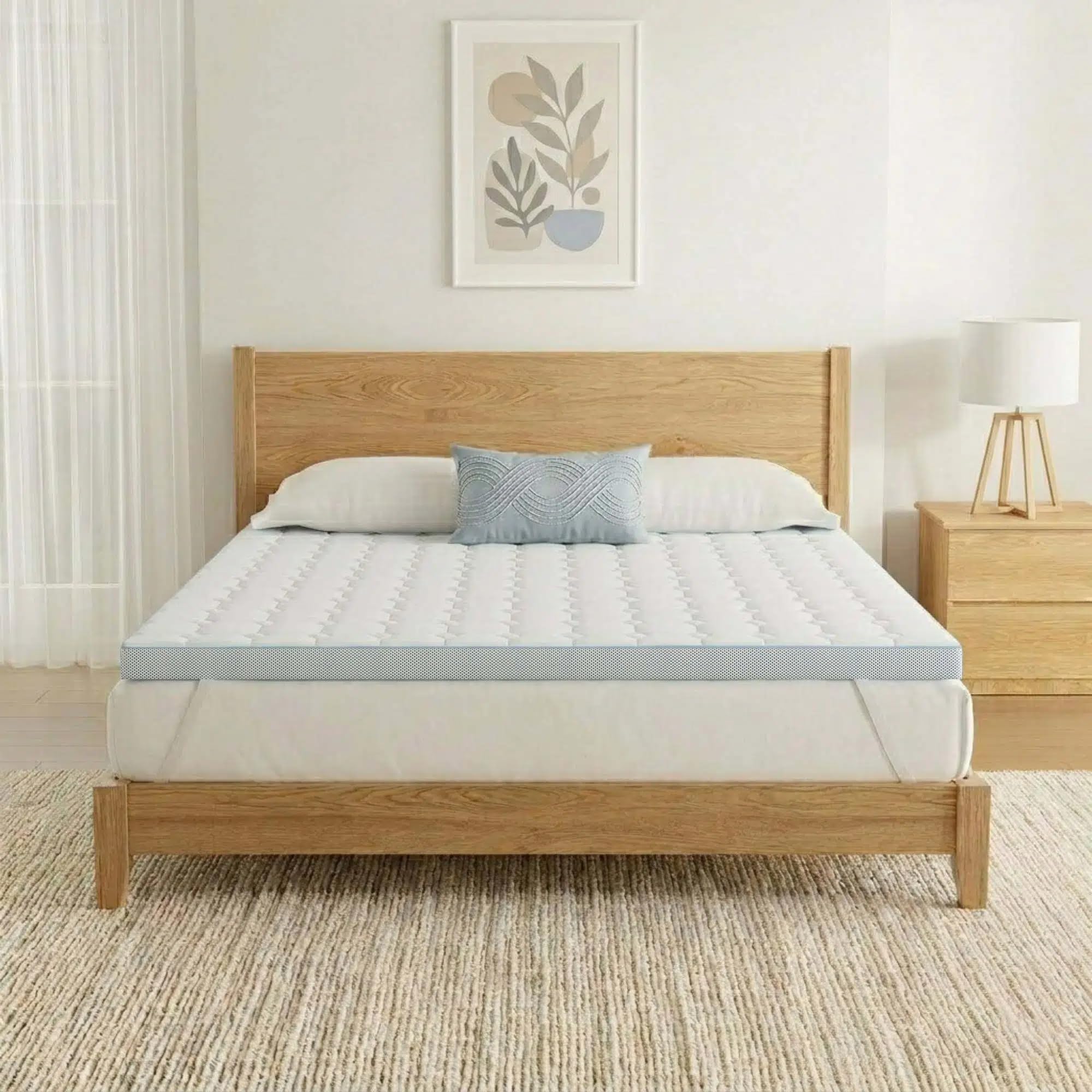 EGO HOME Colchones Topper 180 x 200 cm, 7 Zonas con Espuma viscoelástica, Certificado Öko-Tex, 180 x 200 cm, para Cama con somier, colchones, sofá Cama