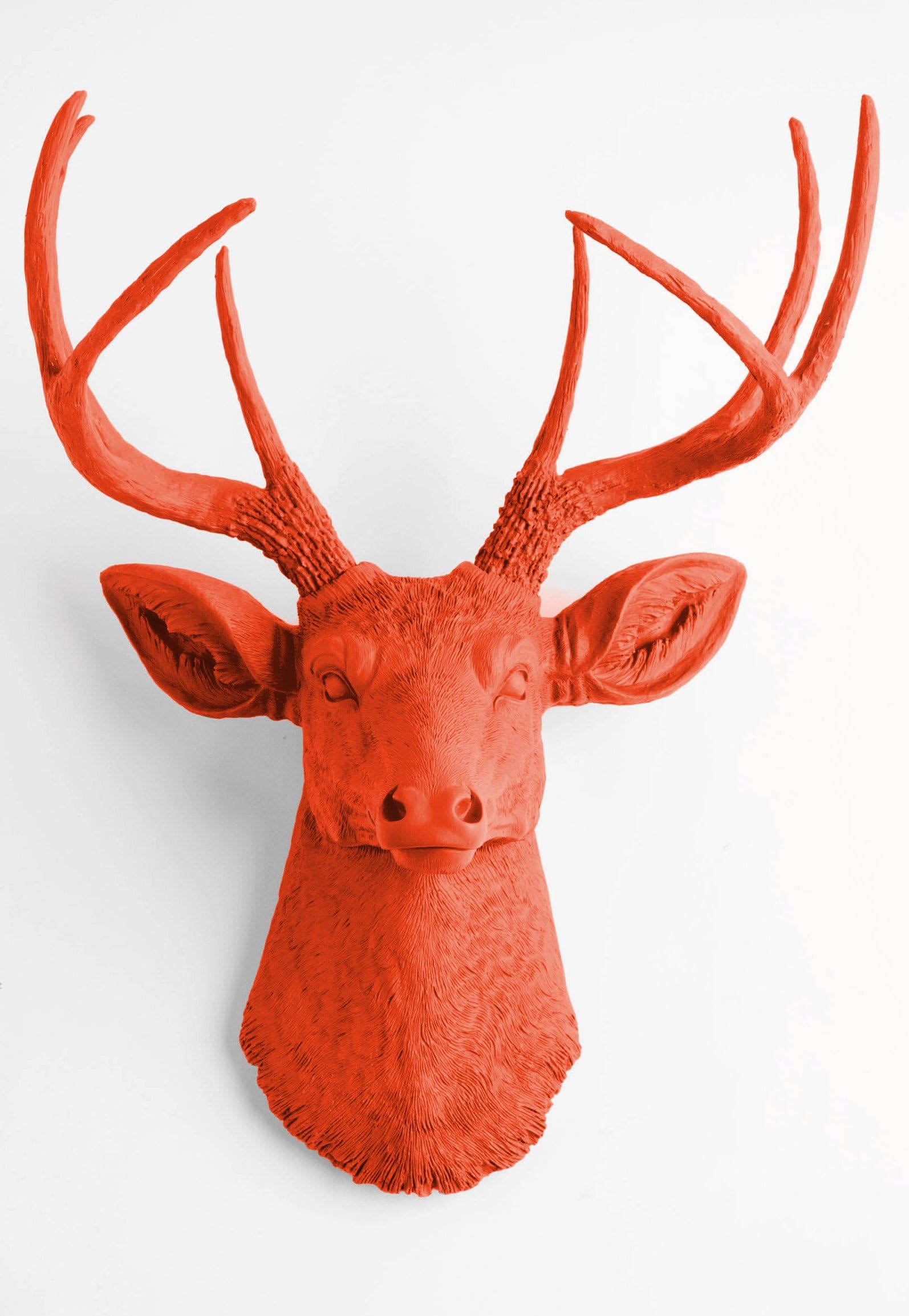 White Faux Taxidermy Faux Deer Head Wall Mount The