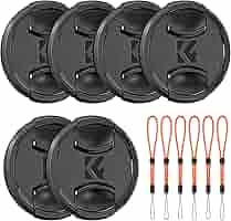 Kit Tappi Obiettivo K&F Concept 52mm - 6 Tappi + 6 Cordini Antiperdita - Foto 4