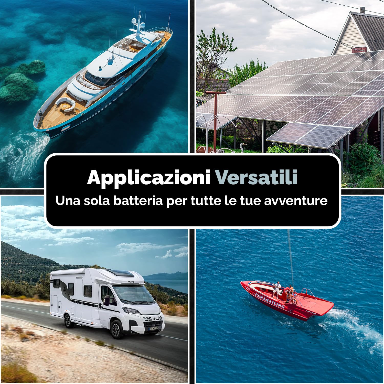 Electronicx batteria di alimentazione 12V 80Ah GEL, 80 AH senza manutenzione & sigillata. Ciclica per solare, barca, camper, carrello elevatore. Dimensioni 242×175×190 mm. Con polo positivo a destra