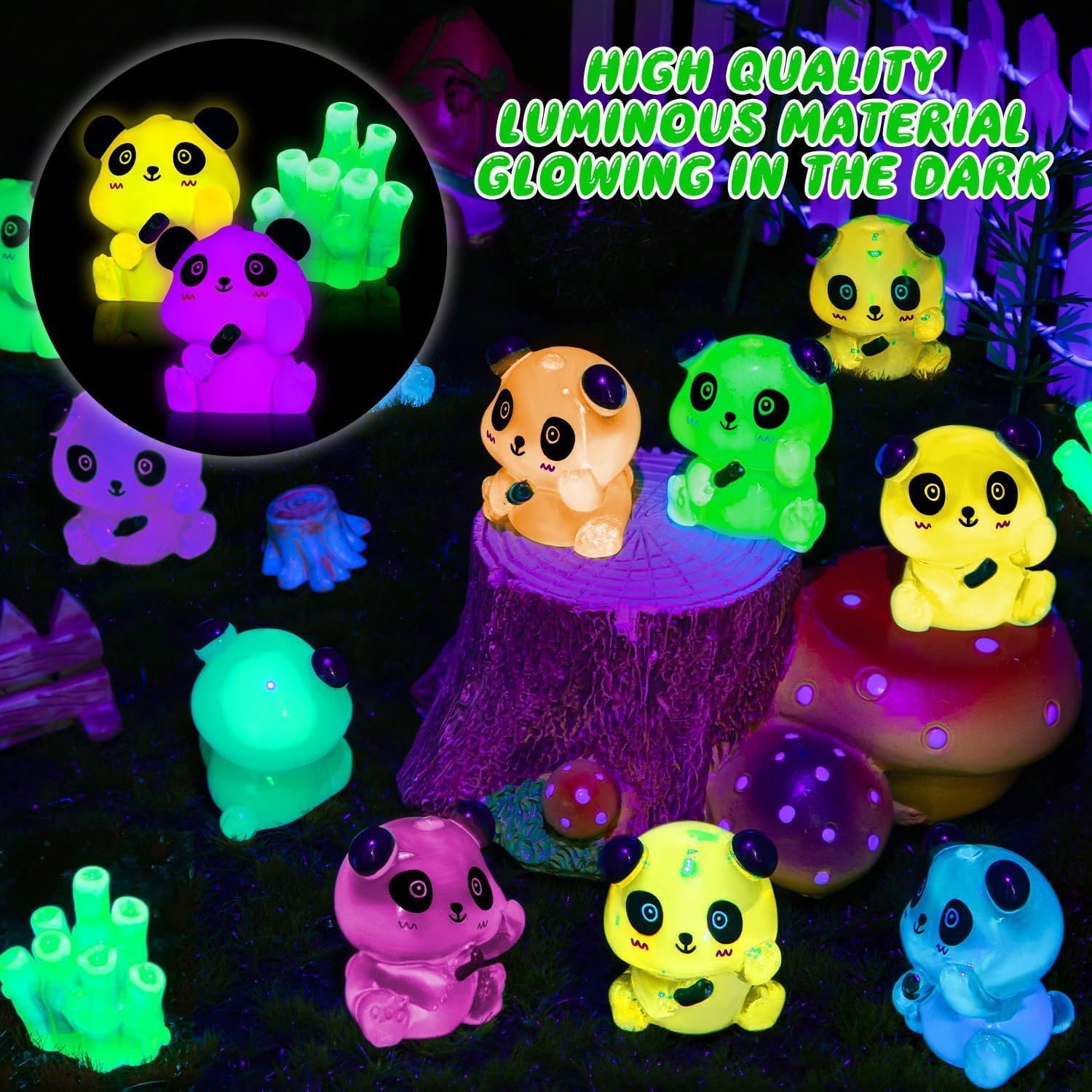 LSLYHTC Luminous Mini Panda Figurines - Image 3