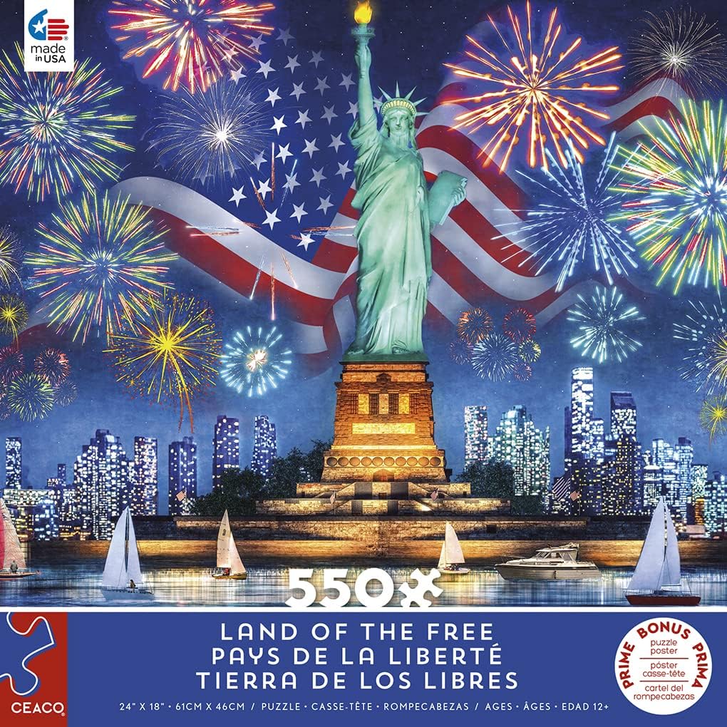 Ceaco - Land of The Free - Liberty - 550 Piece Jigsaw Puzzle