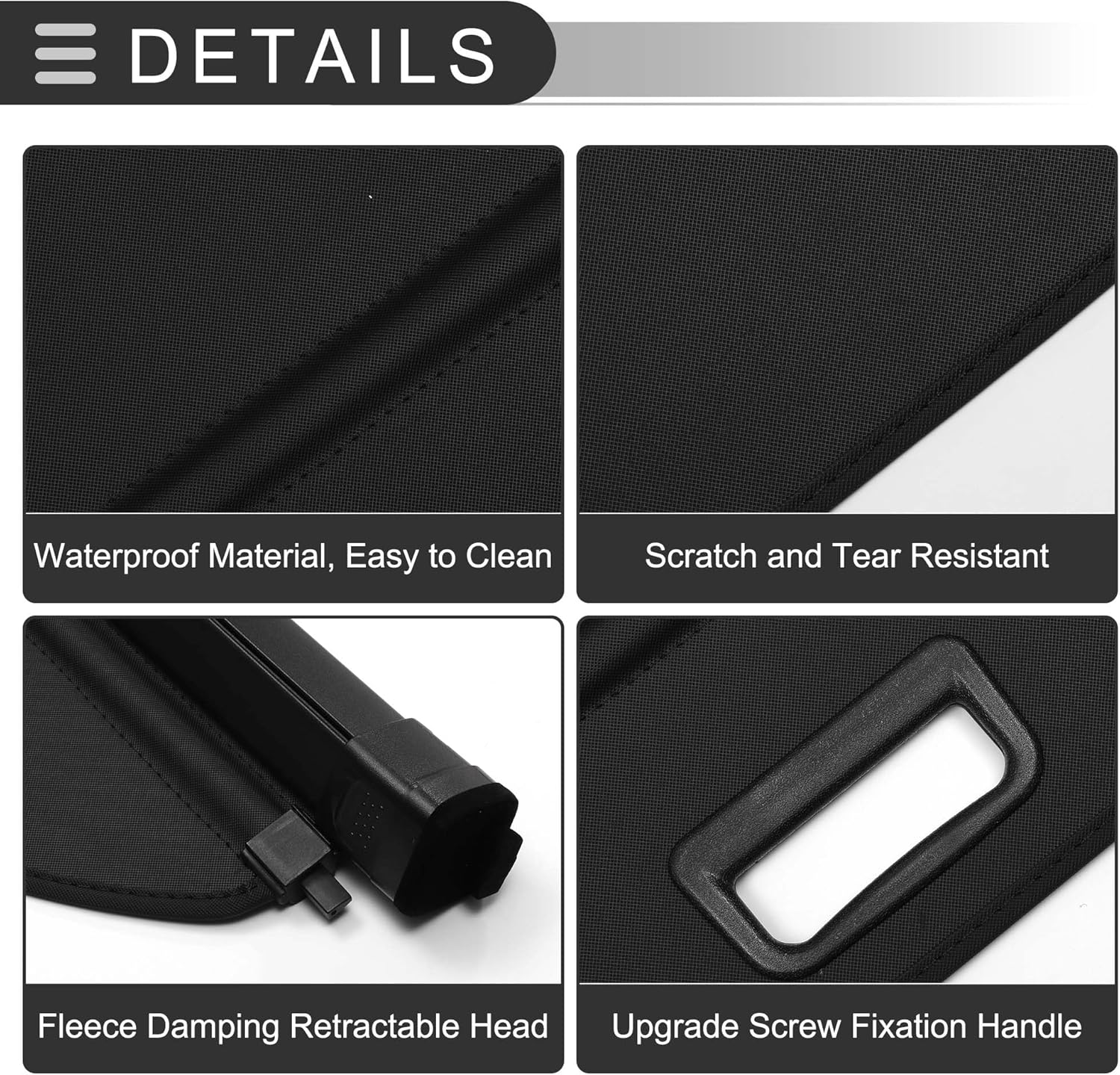 Motoforti Car Trunk Retractable Cargo Cover for MERCEDES BENZ GLK350 2010-2015 Rear Trunk Parcel Shelf Luggage Security Shield Shade, Canvas, Gloss Black