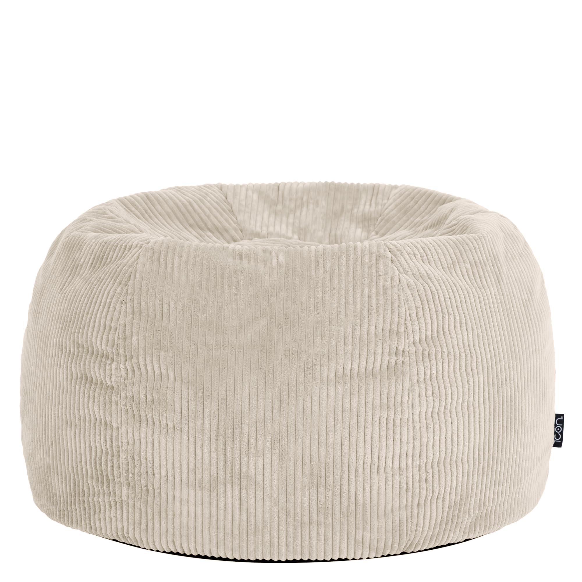 Icon Kingston Sitzsack Cord, Beige, Sitzsack Erwachsene mit Füllung, Bean Bag, Cord Sessel, Lounge Sessel, Lounge Stuhl, Schlafzimmer, Wohnzimmer, Wohnzimmer Möbel