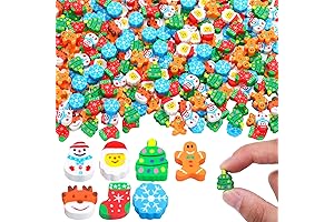 500PCS Christmas Mini Erasers Variety Pack