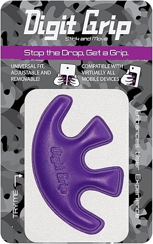 Miniatura 10 de Digit Grip - Agarre para teléfono celular - Soporte ergonómico y cómodo para el dedo del teléfono - Agarre para teléfono celular para la mayoría de