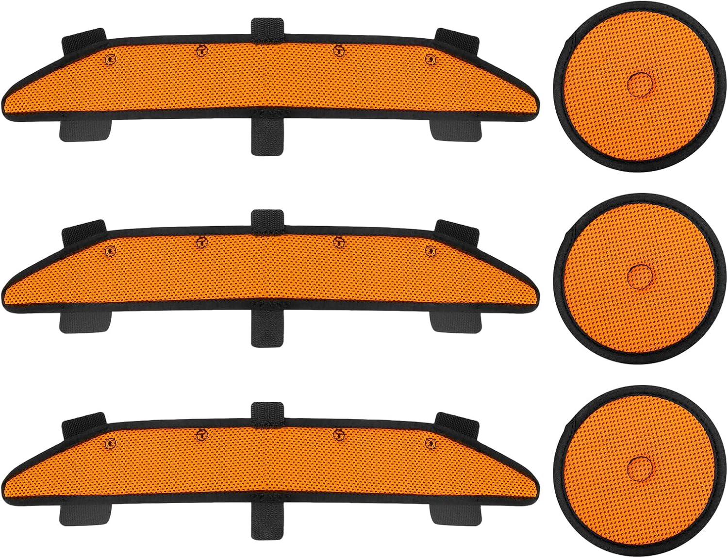 Hard Hat Padding and Sweatband, Hard Hat Cooling Liner Accessories, Suspension Replacement Sweat Band, Washable Insert for Safety Helmet (Orange, 6 Pack)