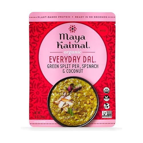 MAYA KAIMAL Guisantes verdes orgánicos espinacas y coco para uso diario 10 onzas