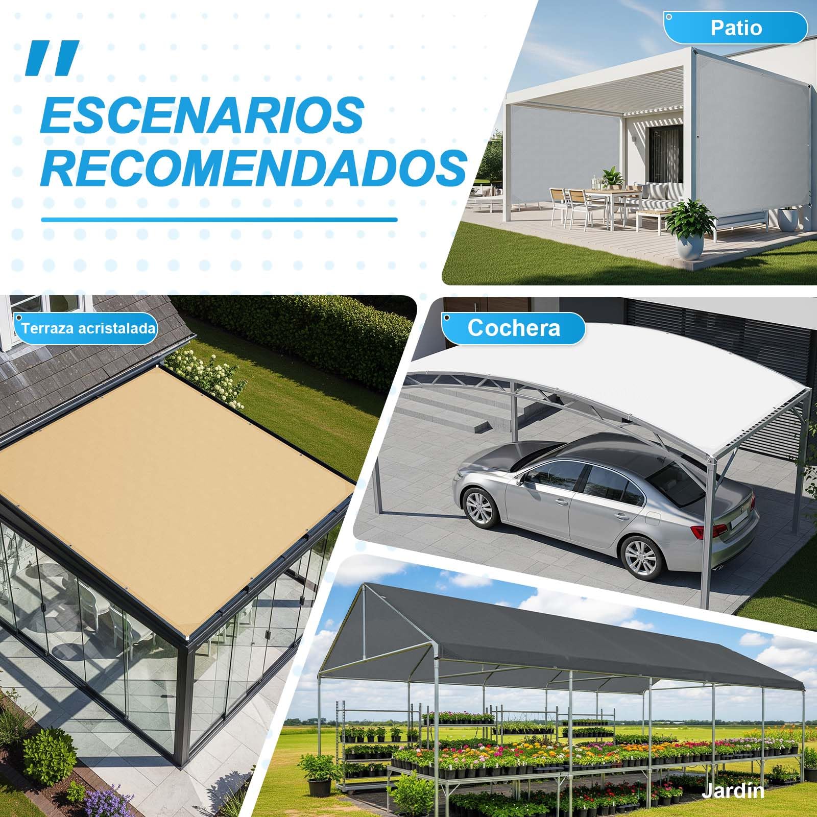 COOL AREA Toldo Vela Impermeable con Bordes Rectos Vela de Sombra Rectangular 2x3m Toldos Fibra de Poliéster PES con Protección UV para Patios,Terrazas,Jardines,Antracite