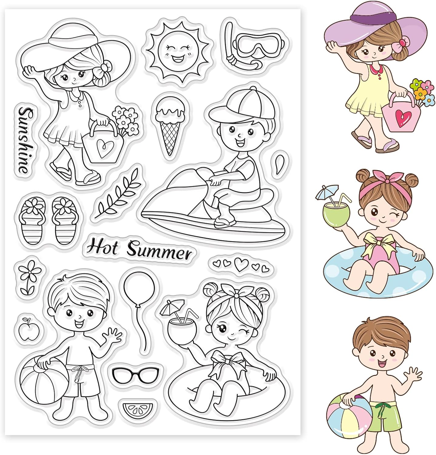 GLOBLELAND Afternoon Tea And Book Clear Stamps Cafe And Teapot Transparent Silicone...