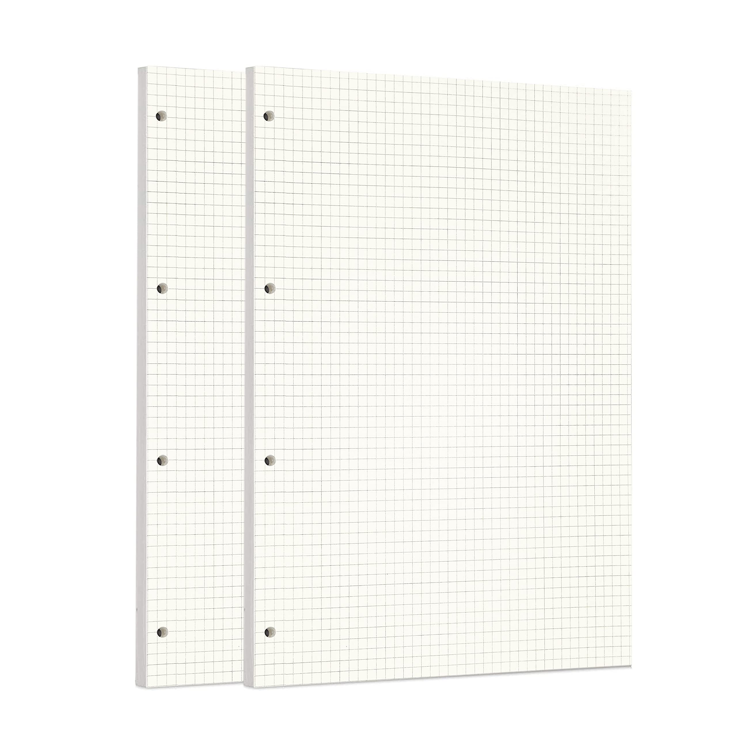 Zelten Loose Leaf Punched Paper Refills Paper for 6 Hole Binder Personal Organizer Diary Notebook Refillable Planner (Squared,A4/4 Hole)