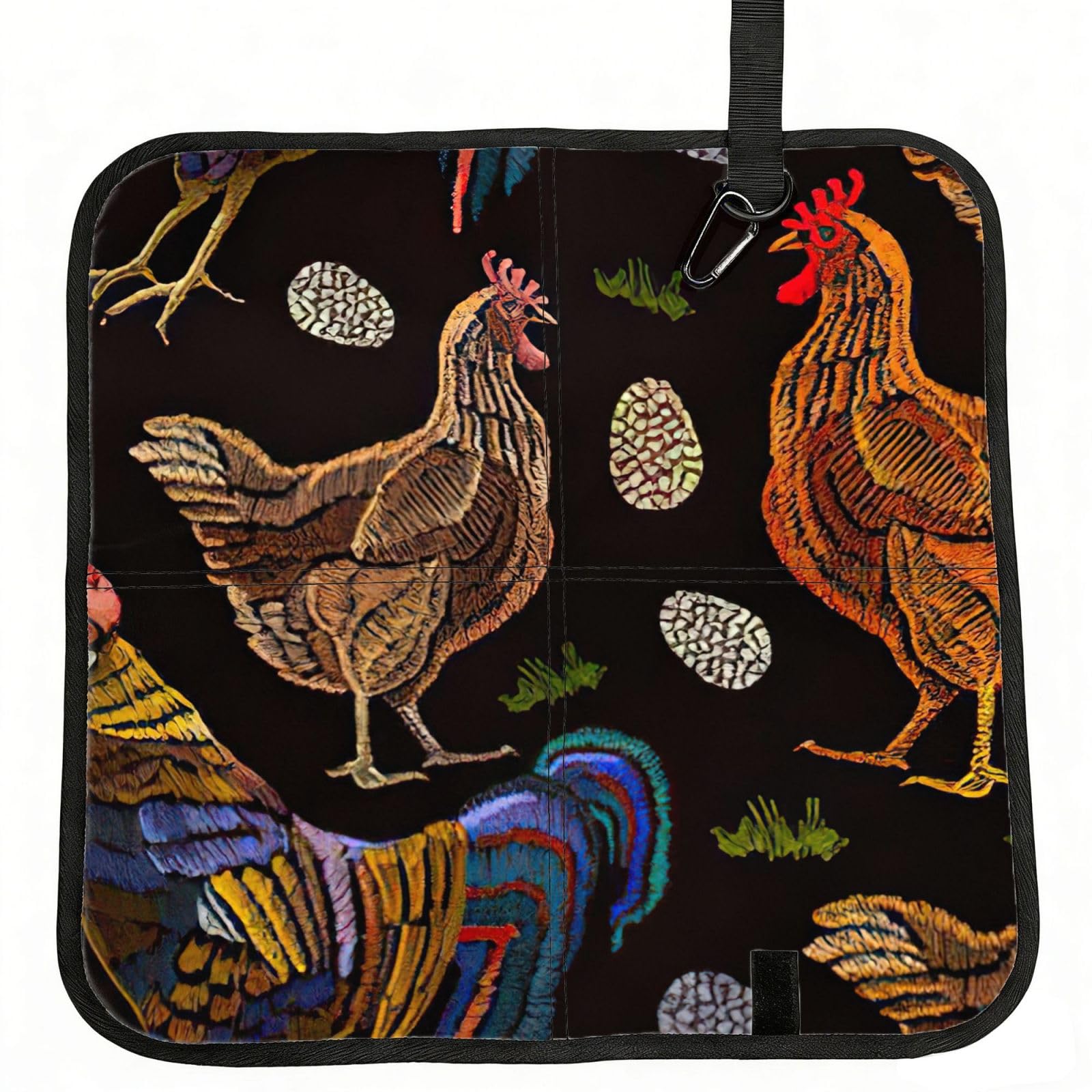 bghdfa Chicken Print Print Outdoor Sitting Mat Waterproof Oxford Cloth Seat Cushion Folding Foam Camping Seat For Picnic