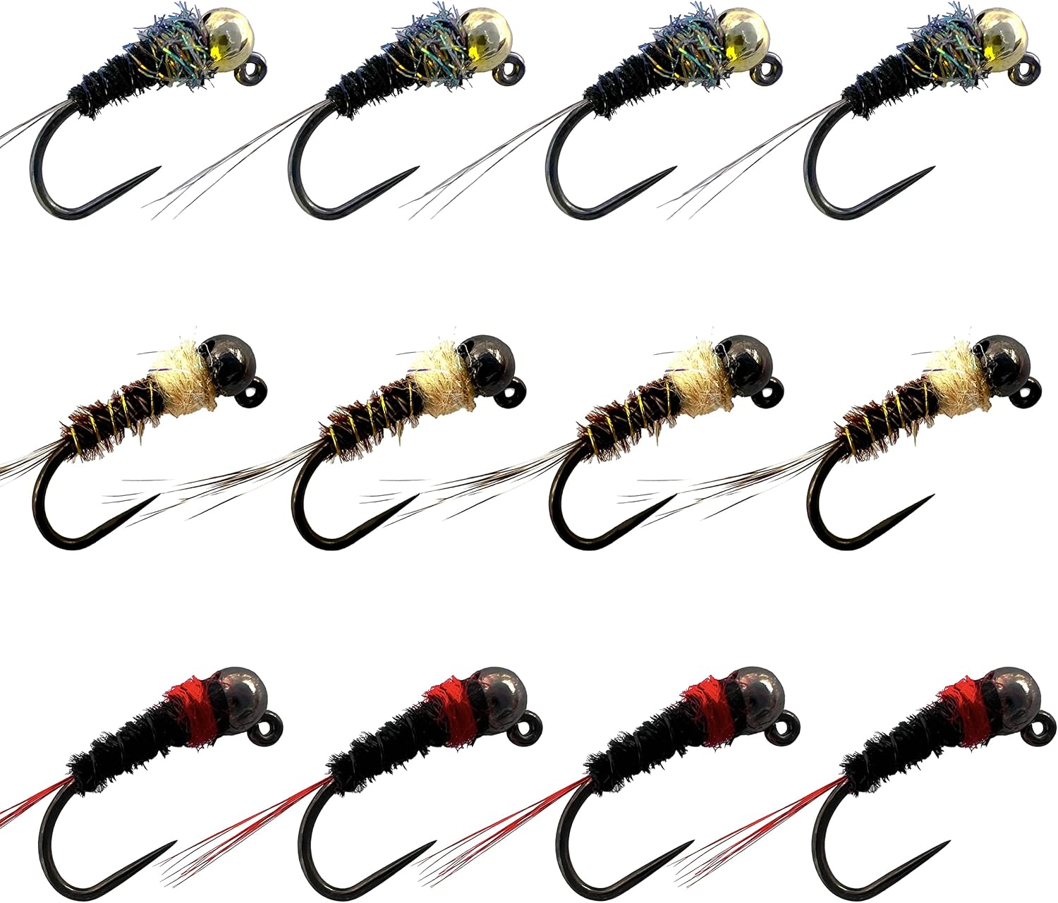 Thor Outdoor Frenchie Fly Fishing Nymph 12 Pc Set