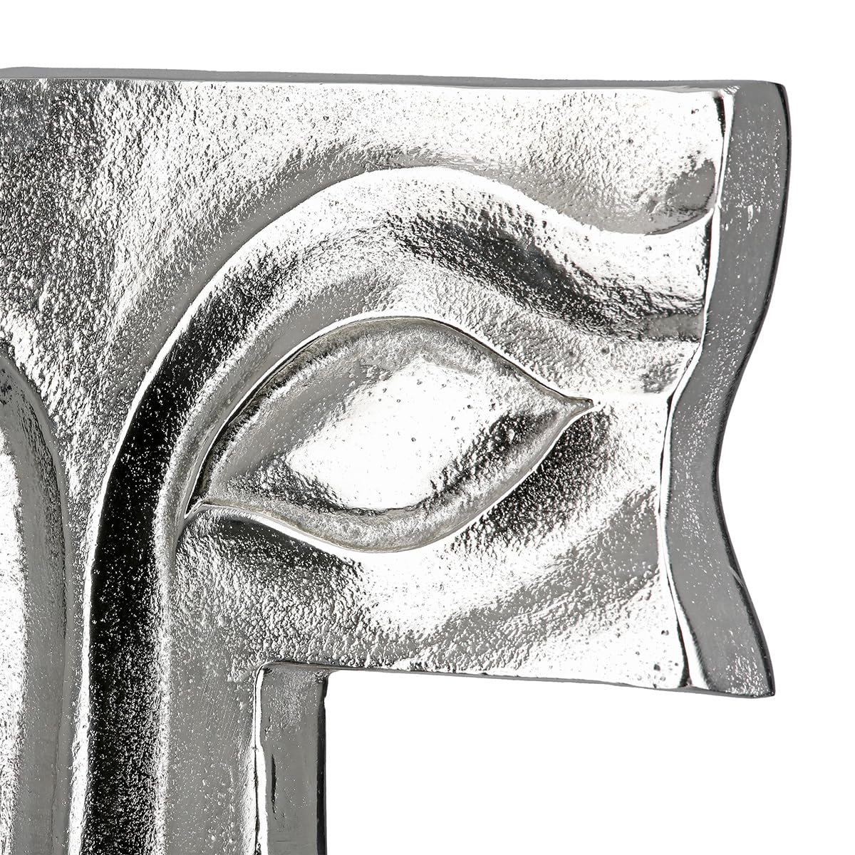 Casablanca Skulptur Big Lips, Aluminium, silberfarben, antikfinish, Gesichtsmotiv, H40cm B21cm T9cm - Deko, Kunst, Wohnaccessoire, Geschenk