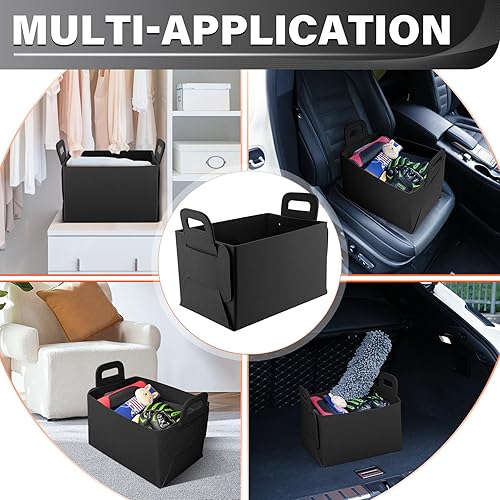 Miniatura 4 de SINGARO Organizador de maletero de automóvil, organizador plegable para SUV, almacenamiento plegable ligero para artículos diversos, accesorios de