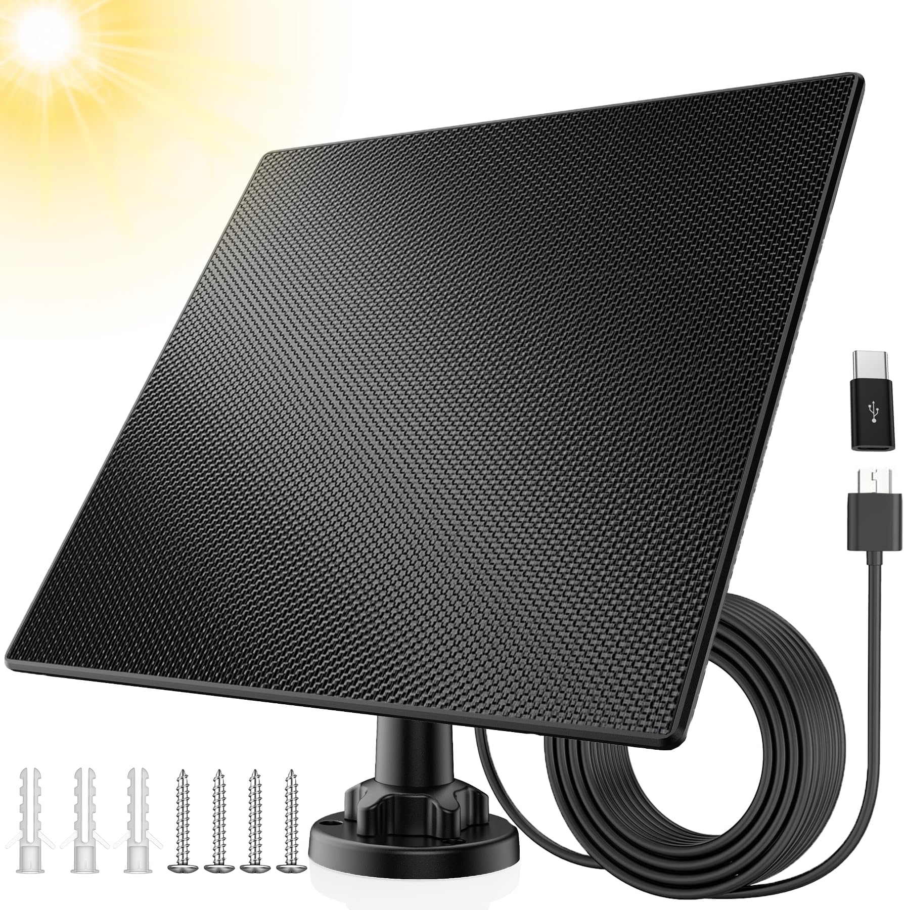 Amazon.com: Kanayu Solar Panel for Security Camera, USB Solar Panel for ...