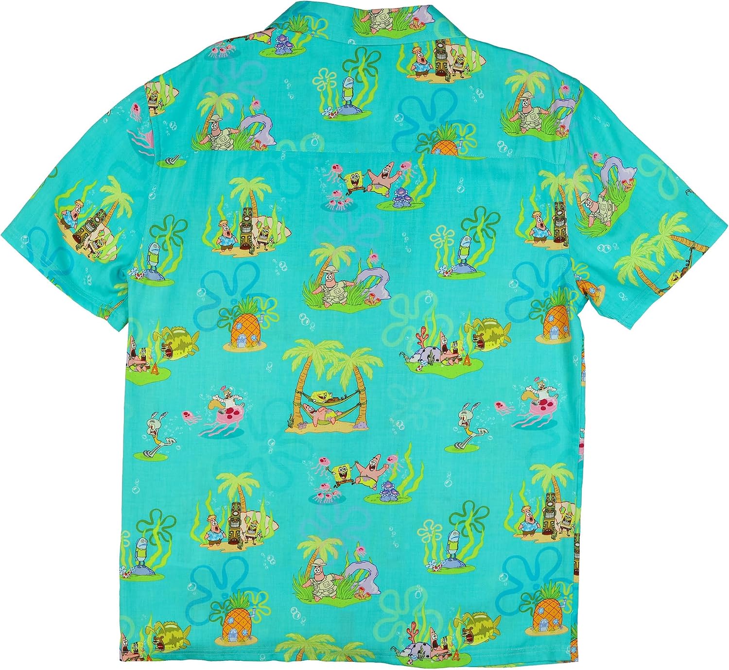Spongebob Squarepants Hawaiian Shirt Chill'n Boy's Woven Button Up Top