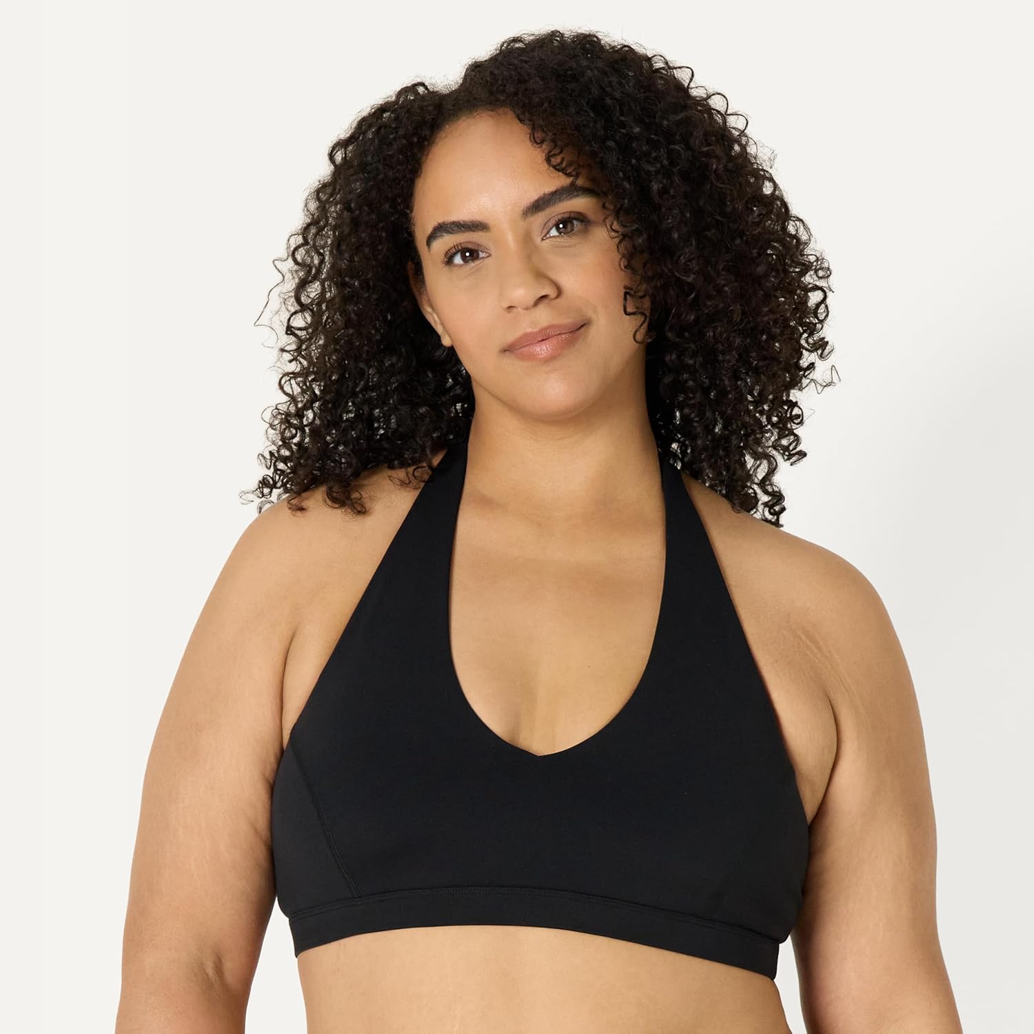 Amazon Essentials Women's Active FormFlex Buttery Soft Light Support Halter V-Neck Sports Bra - Image 6