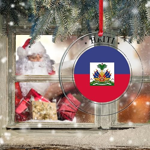 Vista 166 de Guatemala - Adornos acrílicos de Navidad, regalo de recuerdo de ciudad patriótica, adorno para árbol de Navidad, bandera nacional de Guatemala