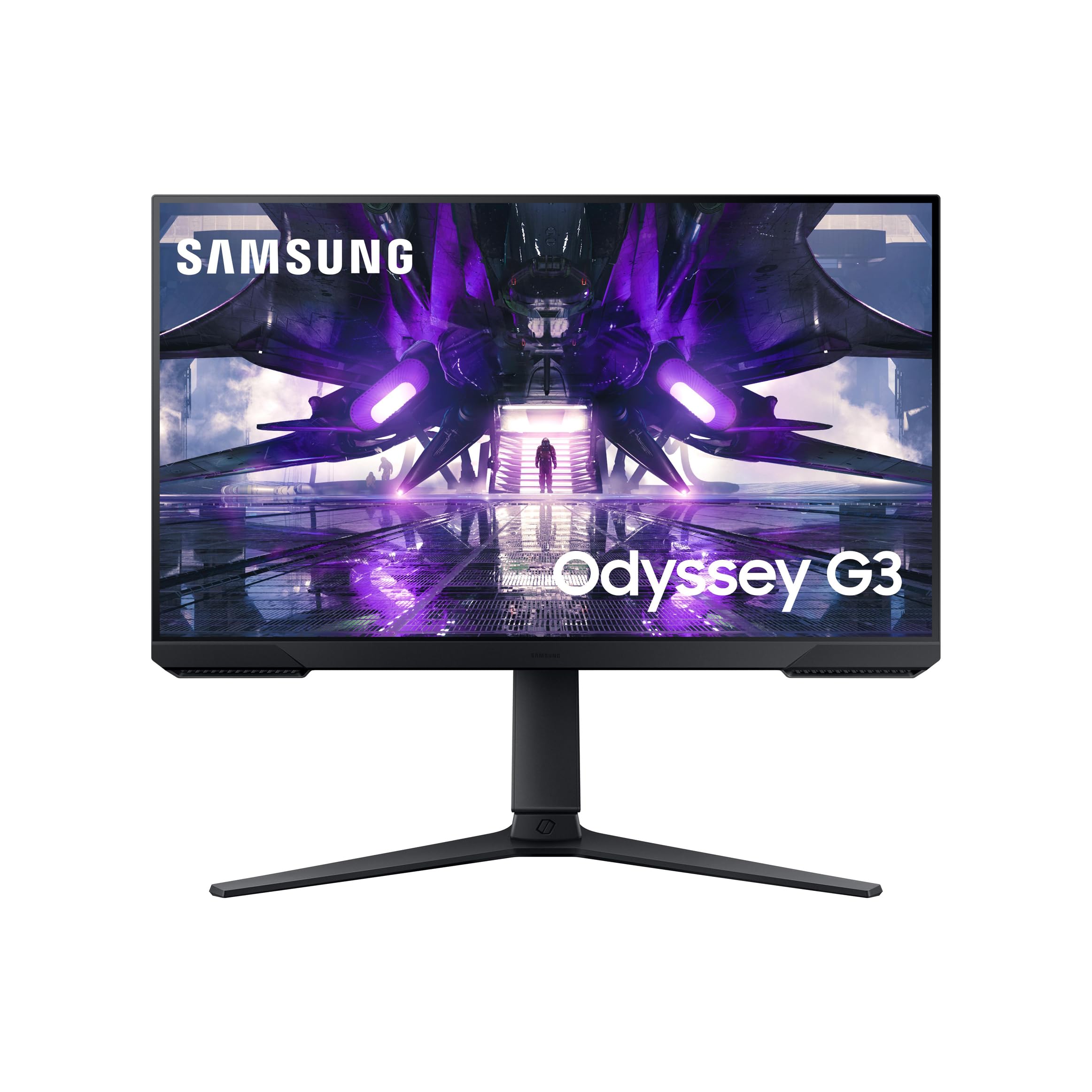 Samsung Monitor Gaming Odyssey G3 (S24AG322), Flat, 24", 1920x1080 (Full HD), VA, 165 Hz, 1 ms, FreeSync Premium, HDMI, Display Port, Ingresso Audio, HAS, Pivot, Flicker Free, Eye Saver Mode