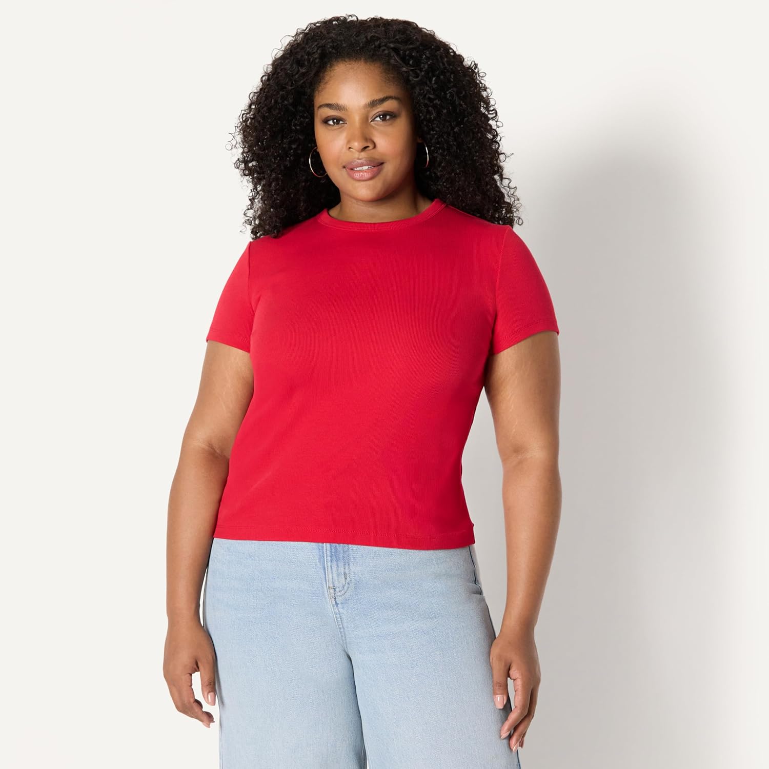 Amazon Essentials (Demi's Pick) Women's Slim-Fit Stretch Rib Short-Sleeve Tee - Image 6