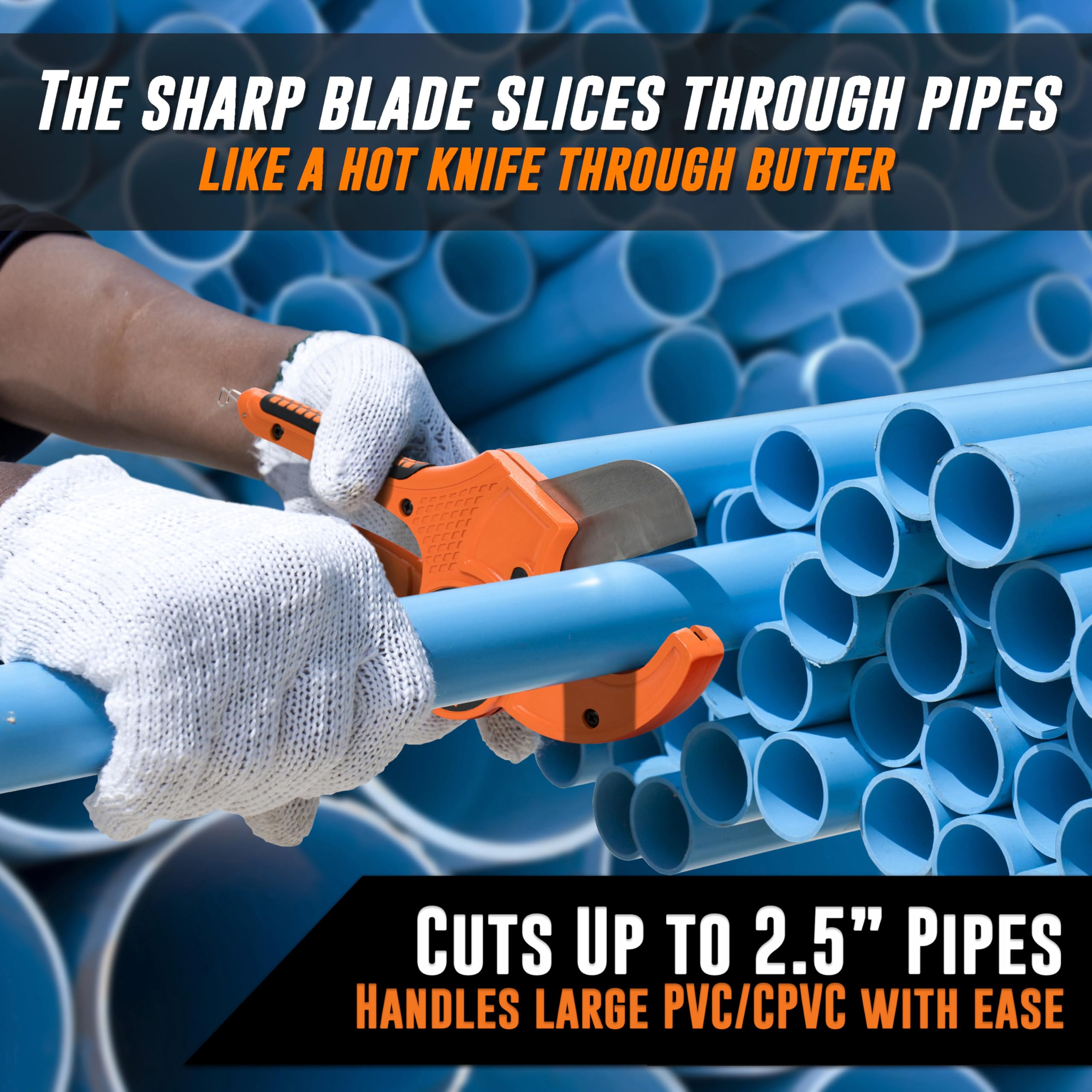 Snapklik.com : Mutt Tools Professional 2-1/2 Inch PVC Pipe Cutter Tool ...