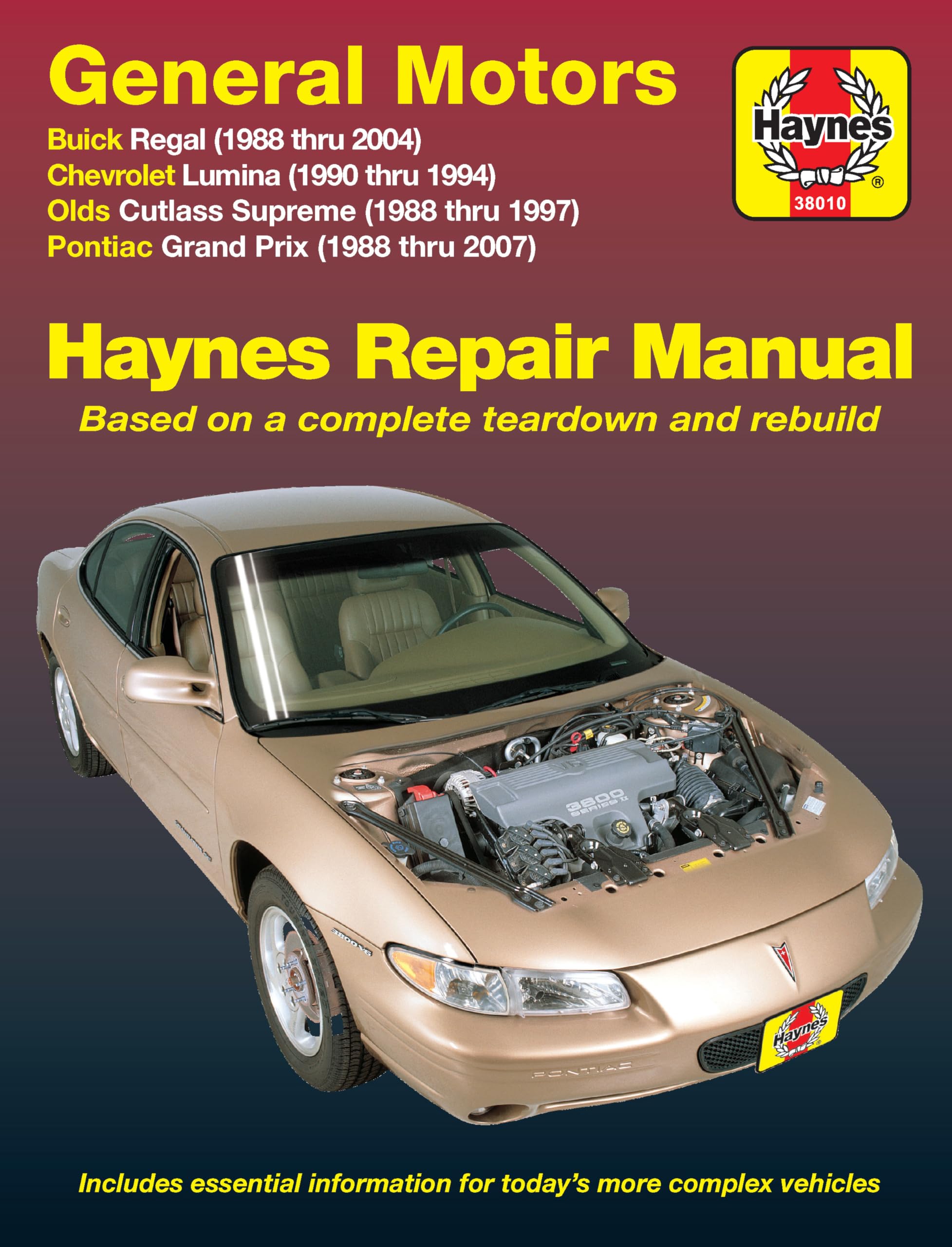 FWD models of Buick Regal (88-04), Chevrolet Lumina (1990-1994), Olds Cutlass Supreme (88-97), & Pontiac Grand Prix (88-07) Haynes Repair Manual