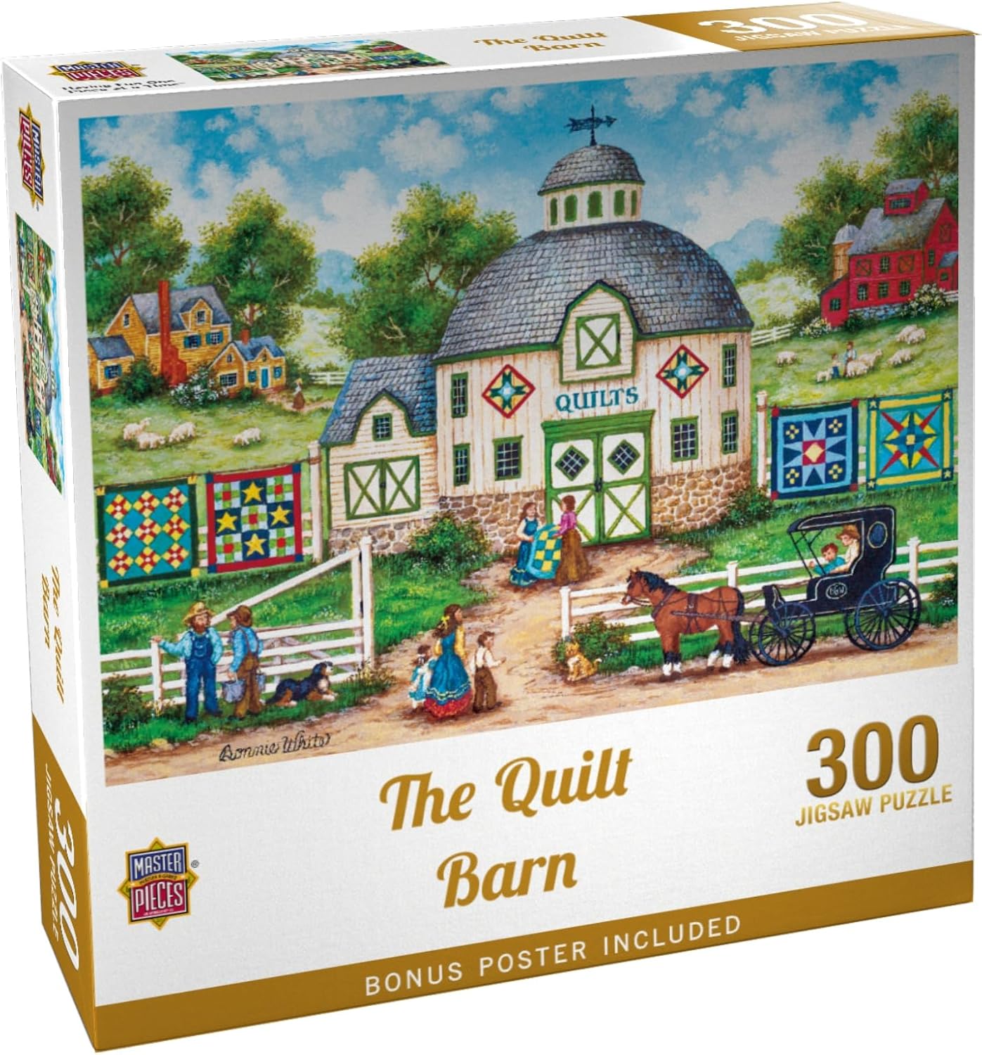 Masterpieces 300 Piece Jigsaw Puzzle for Adults and Families - The Quilt Barn - 19.25"x26.63"