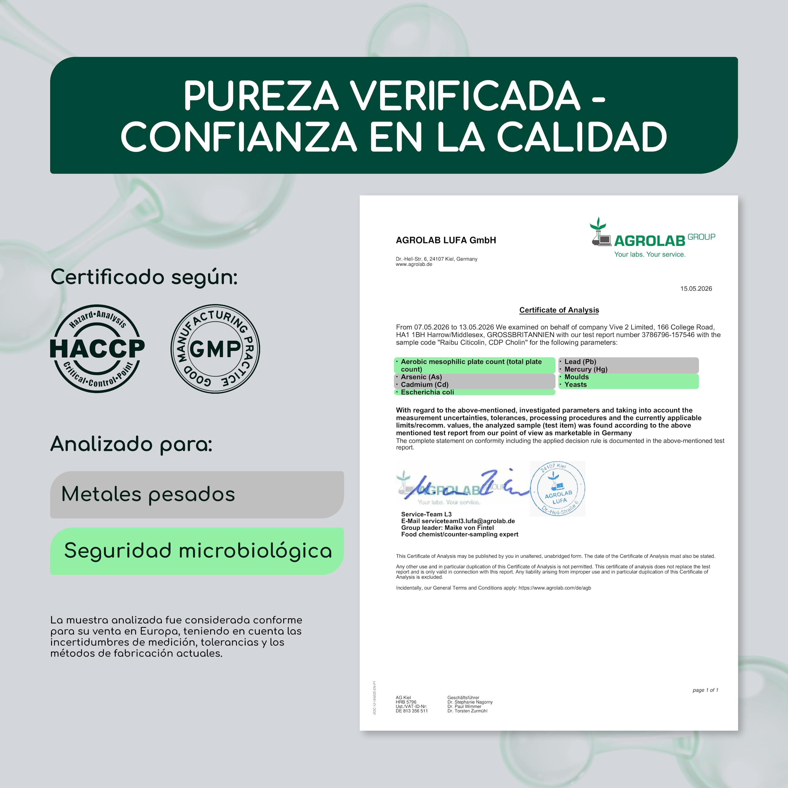 CDP-Colina (Citicolina) 500 mg Alta Dosis - 4 meses de suministro, 120 cápsulas - 1 cápsula al día, forma bioactiva - Suplemento de colina sin aditivos, vegano, testado en laboratorio